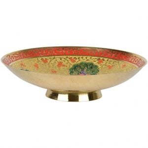 Vincraft Metal Decorative Bowl (14 cm x 14 cm x 4 cm)