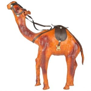 Vincraft Wood Camel Figurine (30 cm x 8 cm x 33 cm, Brown)
