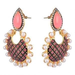 Coral Pearl Earrings