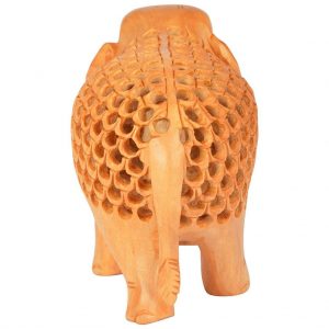 Vincraft Wood Elephant Figurine (13 cm x 8 cm x 10 cm, Brown)