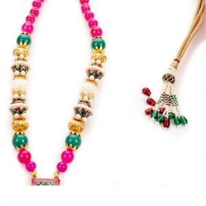 Ethnic Meenakari Pink Necklace Set