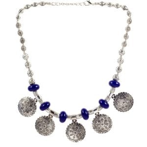 Royal Blue Ethnic Necklace Set