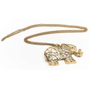 Golden Elephant Charm Necklace
