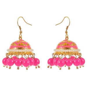 Pink Bead Earrings