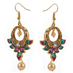 Ethnic Indian Pearl Earrings