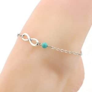 Silver Infinity Anklet for Women