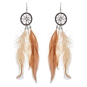 Dream Catcher Feather Earrings