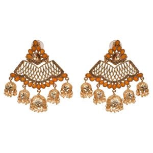 Ethnic Earrings Gold Jhumki
