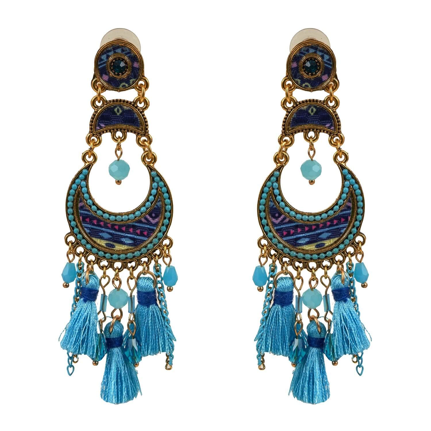 Bohemian Indo Western Earrings - PT100248 – Kaya Online