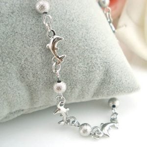 Dolphin Silver Anklet
