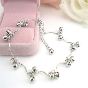 Beautiful Silver Double Bell Anklet